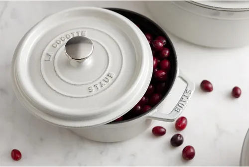 Miniatura 6 de staub La Cocotte Redondo 40501-412 Pico Cocotte Campagne redondo 9.4 pulgadas (9.4 in) Grande, fundición ambas manos, olla esmaltada, compatible