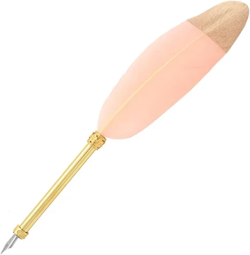 Miniatura 10 de Gullor Pluma de pluma vintage, pluma de inmersión de plumas naturales con caja de regalo, negro y marrón