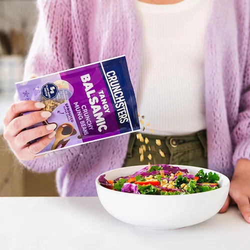 Miniatura 8 de Crunchsters Frijoles mungos germinados, proteína a base de plantas, superbocadillo y aderezo para ensalada, sin gluten, sin nueces, vegano, 0.18