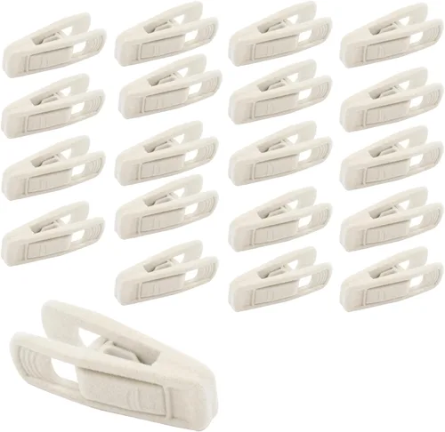 Miniatura 8 de Hordion ZC202405062817 - 60 clips de terciopelo antideslizantes, clips de fieltro negro para perchas finas de ropa, ZC202405062817