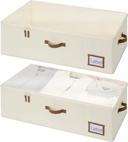 StorageWorks Contenedores de Almacenamiento Debajo de la Cama, Contenedores de Almacenamiento Debajo de la Cama de 10' con Tapa, Organizador de Ropa
