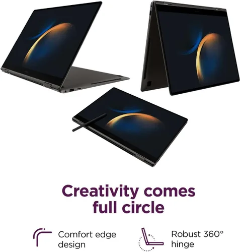 Miniatura 3 de Samsung Galaxy Book3 Pro 360 2-in-1 Laptop (16" 3K Touchscreen, Intel 12-Core i7-1360P, 16GB RAM, 512GB SSD, S Pen), AMOLED,Business, Creator