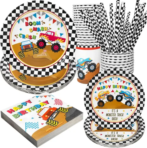 Miniatura 18 de Suministros de fiesta para Carnaval Decoraciones, juego de platos y servilletas de papel con temática de circo para cumpleaños con tazas y pajitas