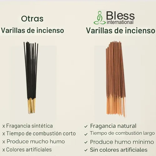 Miniatura 6 de Bless International varillas de incienso 100 % natural hechas a mano, sumergidas a mano, el mejor aroma Incienso y mirra
