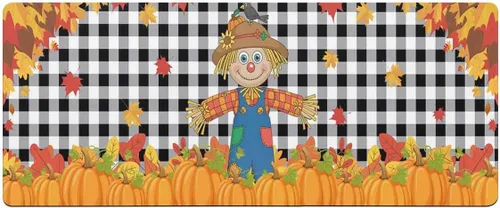 Miniatura 7 de Tapete de baño antideslizante para bañera, tapete de baño de espantapájaros, calabaza, hojas, alfombra de pasillo de baño, alfombra de pasillo