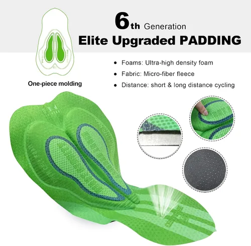 Miniatura 111 de sponeed Pantalones cortos de ciclismo para hombre, pantalones acolchados para ciclismo, ropa de ciclismo