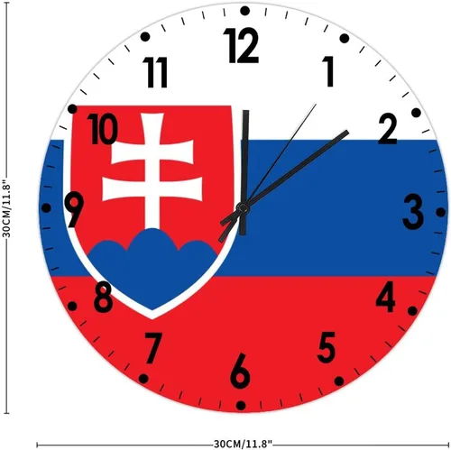 Miniatura 595 de Cheyan Reloj de pared con bandera de Canadá de 12 pulgadas, silencioso, sin tictac, de PVC, funciona con pilas, reloj redondo decorativo, regalo