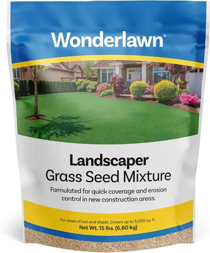 Barenbrug Wonderlawn Landscaper - Mezcla de semillas de césped multiusos de 15 libras, cubre 3,000 pies cuadrados