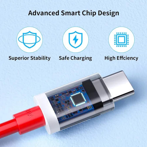 Miniatura 4 de COOYA Cable de carga USB C de 80 W para carga súper vooc para OnePlus 15 13 12, 10A USB A a USB C cable de carga para OnePlus 7 Pro 8 7T, tipo C
