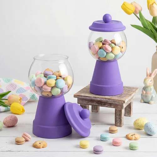 Miniatura 11 de Thyle Tarro de plástico para dulces de 27 onzas con tapa, tarro de caramelo de cerámica, contenedor de almacenamiento de alimentos para Pascua