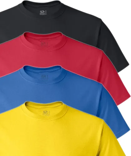 Miniatura 7 de Fruit of the Loom Crew Pack - Camiseta para hombre, L, Assorted Primary