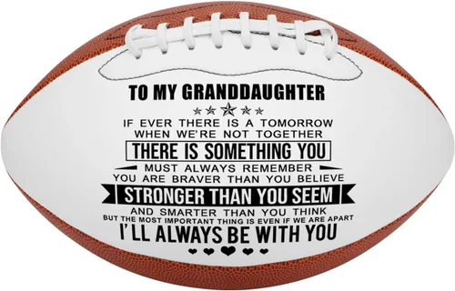 Miniatura 6 de KWOOD Balón de fútbol personalizado y grabado para hijo, de cuero para interior/exterior con bomba y bolsa de transporte, regalo de Navidad, a hijo