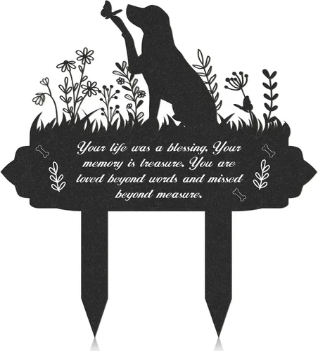 Miniatura 9 de Rngmsi Marcadores de tumba para mascotas, placa conmemorativa de metal para gatos, estacas de cementerio impermeables, lápida para mascotas