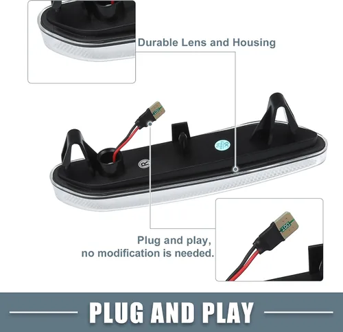 Miniatura 6 de LED 63132221503 repetidor de marcador lateral secuencial luz de señal de giro para MINI Cooper Paceman R61 lente transparente de plástico ámbar luz