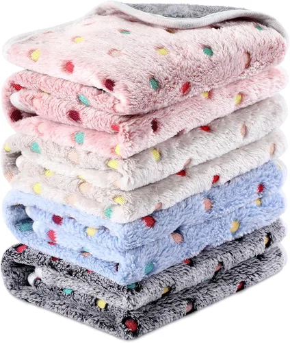 Miniatura 19 de Reginary 4 mantas impermeables de conejillo de indias, lavables, de forro polar para animales pequeños, absorbentes, para jaula de conejillo