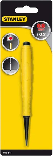 Miniatura 4 de Stanley 0-58-912 Punzón de uñas con Dynagrip, amarillo/plateado