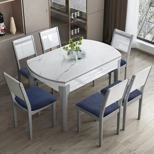 Miniatura 2 de Genina Fundas de asiento impermeables para sillas de comedor, fundas de asiento de sillas de comedor y cocina (azul marino, 2 piezas)
