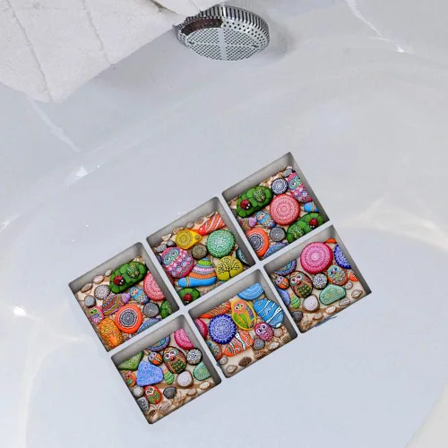 Pegatinas antideslizantes para bañera AILEGOU 3D, pegatinas de ducha para niños, almohadillas de seguridad para añadir tracción antideslizante a