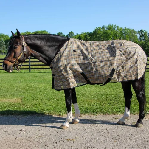 Miniatura 2 de Country Pride Textilene - Sábana para caballos, malla transpirable duradera, doble hebilla frontal ajustable, correas elásticas para las patas