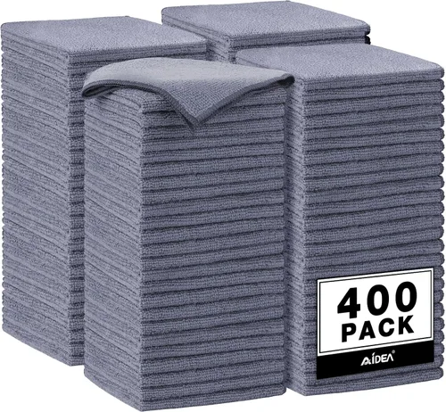 Miniatura 37 de AIDEA Paño de Limpieza de Microfibra Negro 10PK, Toallas de Microfibra para Autos, Paños de Lavado Premium, Paños para Limpiar Polvo Libres