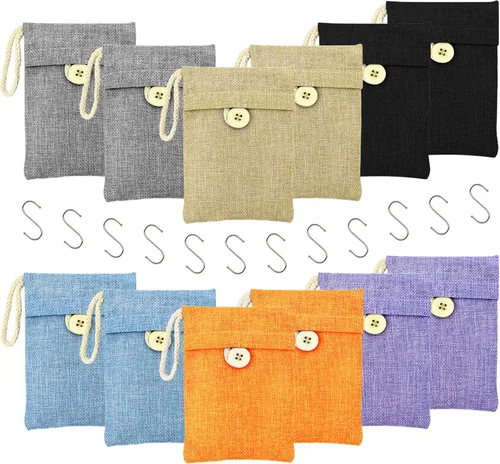 Miniatura 8 de Bolsas de carbón de bambú absorbentes de olores, paquete de 4×500g (17.64 oz cada una) bolsas purificadoras de aire de carbón de bambú, para 4