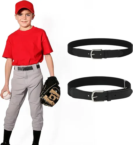 AWAYTR Cinturón de béisbol para adultos y jóvenes, cinturones elásticos ajustables para sóftbol para niños y niñas