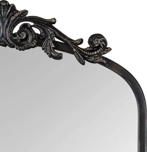 Miniatura 8 de Kate and Laurel Arendahl - Espejo de arco tradicional, 19 x 30.75, negro antiguo, decoración de pared de inspiración barroca