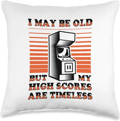 Miniatura 4 de Video Game Player Retro Gamer Gaming Classic 80s Arcade Game Throw Pillow