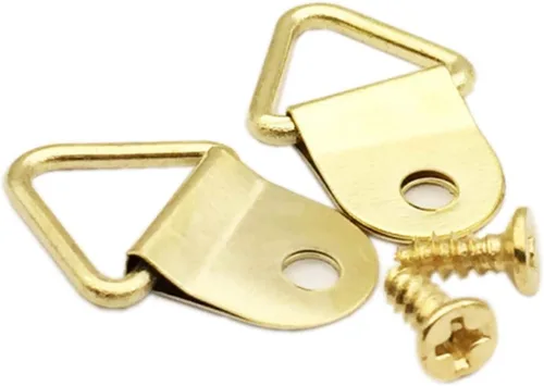 Miniatura 9 de Ganchos de acero para colgar fotos con anillos triangulares pequeños con tornillos, marcos de fotos, soluciones para colgar cuadros de relojes