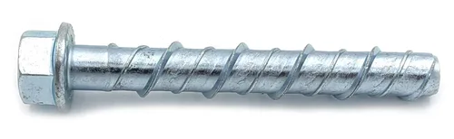 CONFAST LDC383 3/8" x 3" Tornillo de concreto de gran diámetro galvanizado para anclaje a mampostería, ladrillo o bloque (25 por caja)