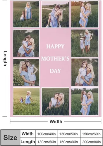 Miniatura 3 de Manta personalizada con texto fotográfico, manta con imagen para bebé, madre, padre, adultos, amigos, amantes, perros, mascotas, manta de franela