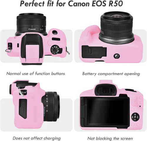 Miniatura 3 de Rieibi EOSR50 EOS R50 Estuche, Estuche Protector de Silicona Suave para Cámara Vlogging Canon EOS R50 EOSR50, Estuche de Cámara EOS R50 Ligero