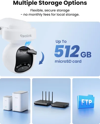 Miniatura 7 de Cámara de seguridad REOLINK 4K para exteriores con WiFi y enchufe, cámara PTZ para seguridad del hogar, nueva tecnología Wi-Fi 6, seguimiento