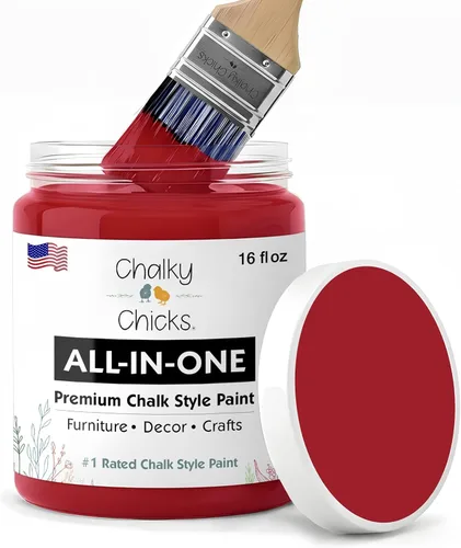 Miniatura 206 de Chalky Chicks - Pintura mate a la tiza, no requiere lijado, 4 onzas líquidas, color gris oscuro (Gun Metal Gray), para muebles, pintura sin Gris