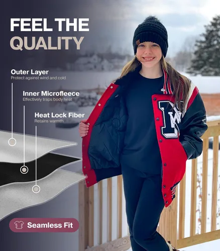 Miniatura 4 de Thermajane Ropa interior térmica para niños, pantalones largos, conjunto de ropa interior térmica para niñas, ropa interior larga para niños