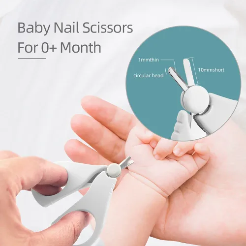 Miniatura 2 de Juego de cortaúñas para bebé con bonito estuche, kit de lima de uñas y uñas de los pies para manicura y pedicura para recién nacidos, regalo de aseo
