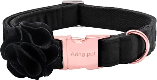 Miniatura 36 de ARING PET Collar de perro con corbatín, collares de terciopelo para perros con corbatín extraíble, collar de lazo ajustable para perros hembras