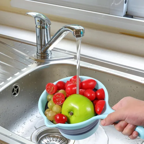 Miniatura 5 de Cucharón de agua plegable de 10.62 pulgadas, cuchara de agua plegable multiusos para cocina, jardinería, baño, uso doméstico, recipiente de plástico