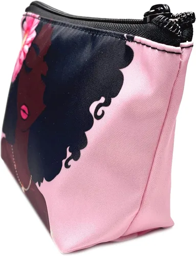 Miniatura 2 de Bolsa de maquillaje Melanin para mujer, bolsa de cosméticos impresa portátil, bolsa de aseo de viaje, bolsa organizadora de maquillaje para mujeres