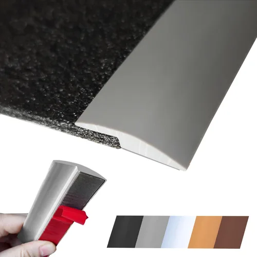 Miniatura 8 de Tira de Transición de Piso Autoadhesiva para Alfombra, Madera, Azulejo, Vinilo, Piso Laminado, Cubierta de Transición, Borde, Ribete, Espacio
