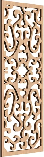 Miniatura 136 de Smithfield Paneles de pared decorativos de madera con calado, 13 3/8 pulgadas de ancho x 34 3/8 pulgadas de alto x 3/8 de alto, roble rojo rojo
