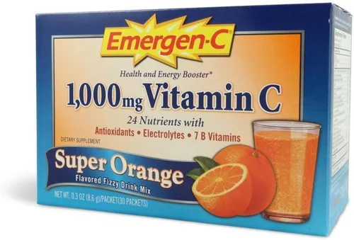 Emergen-C Vitamina C súper naranja, 30 unidades (paquete de 4) (el embalaje puede variar)