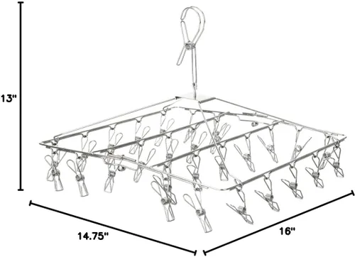 Miniatura 4 de YBM HOME Estante de secado de ropa interior con 28 clips para secar toallas, sujetadores, calcetines, ropa de bebé, lencería y ropa de cama, estante