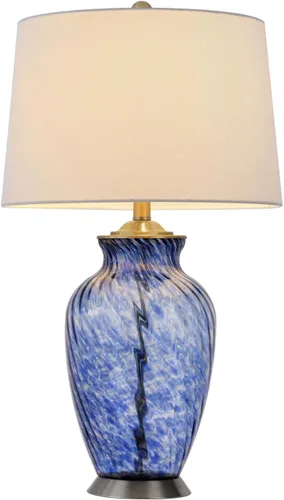Miniatura 2 de Lámpara de mesa de cristal azul cielo Ashland de 28 pulgadas de altura