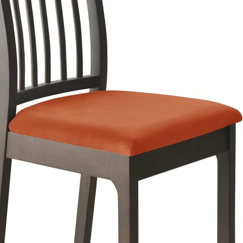 Miniatura 12 de Juego de 2 fundas elásticas para asiento de silla de comedor, de terciopelo suave, fundas protectoras universales extraíbles para sillas de comedor