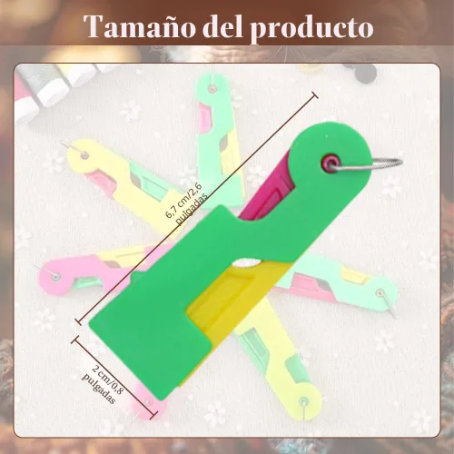 Miniatura 7 de Enhebrador de Agujas de Ayuda de Enhebrado Automático, Mini Enhebradores de Agujas de Máquina de Coser Manual, Enhebrador de Agujas de Costura 3