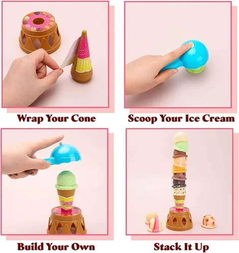 Miniatura 5 de Juego de equilibro con torre de helados con cucharón para niños