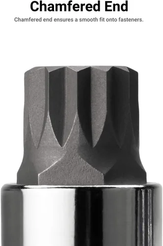 Miniatura 5 de Capri Tools XZN - Juego de llaves de vaso cuadrado triple, 14 piezas (XZN Bit Set/Master)