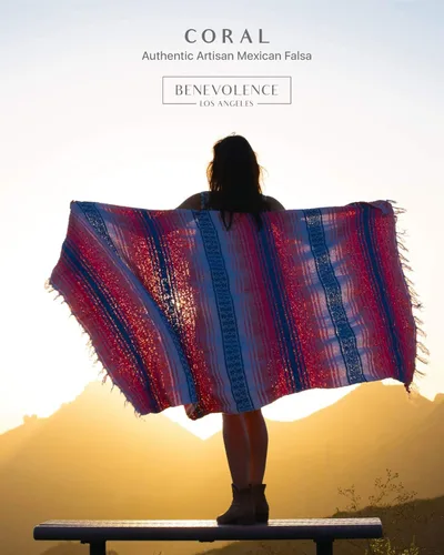 Miniatura 2 de Manta mexicana tipo sarape, tejida a mano, perfecta para usarse como tapete de yoga, manta de playa, manta de picnic, montura de caballo