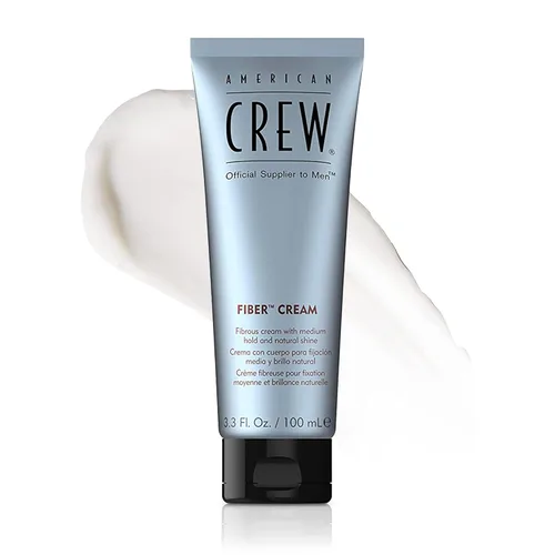American Crew Crema de Fibra para Hombres, Como Gel para el Cabello con Fijación Media y Brillo Natural, Regalo Pequeño para Él, 3.3 Fl Oz